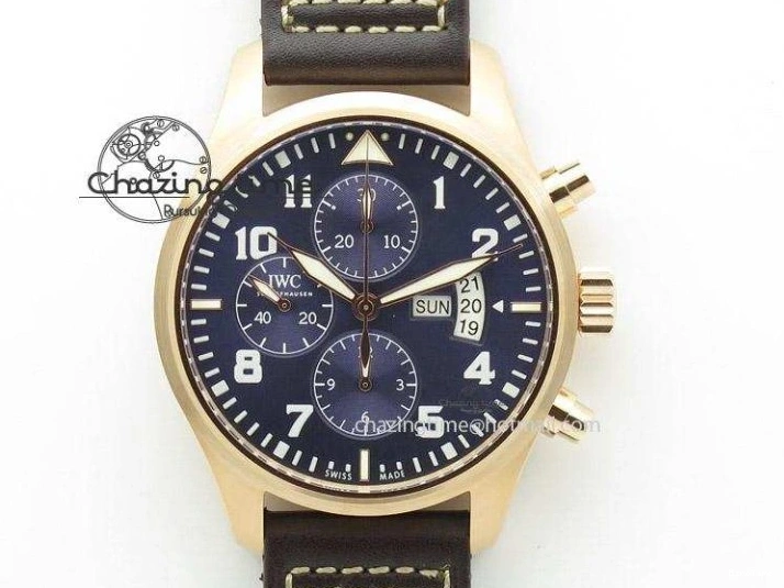 MIROTIME 1229 MARK XVIII Le Petit Prince IW327004 SS FKF 1:1 Best Edition Blue Dial On Brown Leather Strap Trendsetting 7117